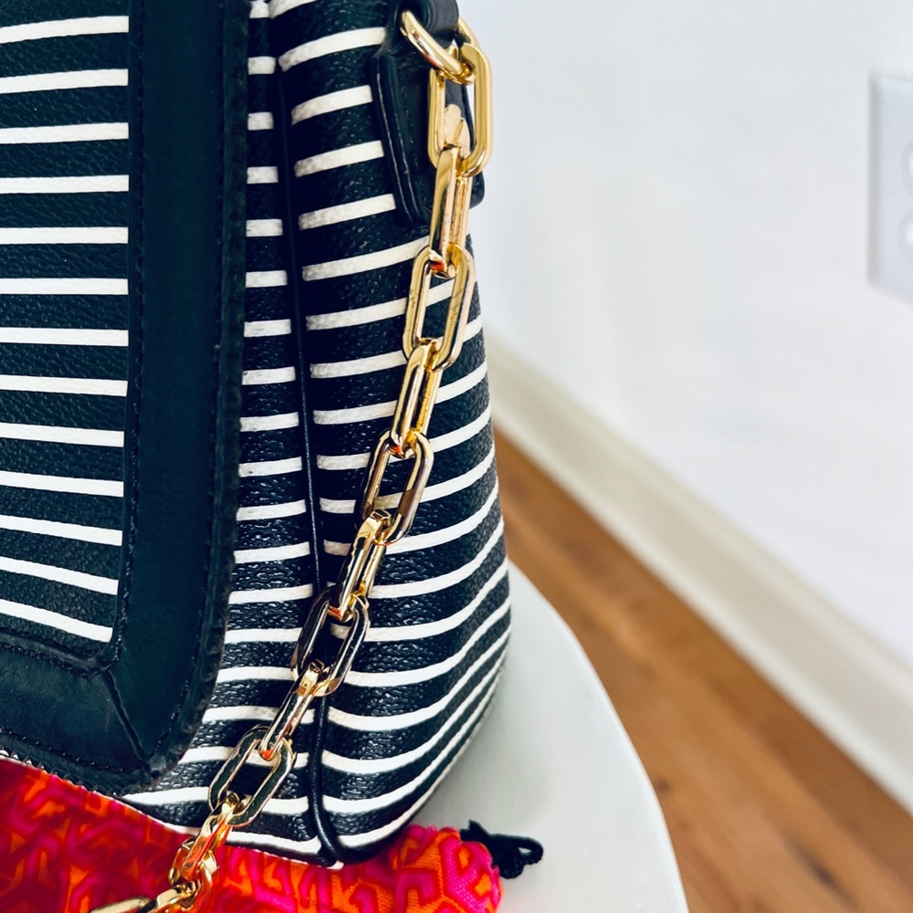 Tory Burch Viva Striped Crossbody Bag - Rare! - Picture 2 of 16